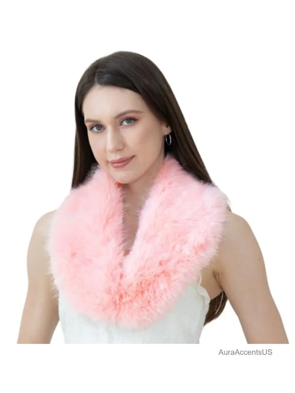 Luxurious Faux Fur Scarf Wrap Stole Shawl Neck Warmer Winter Evening Party